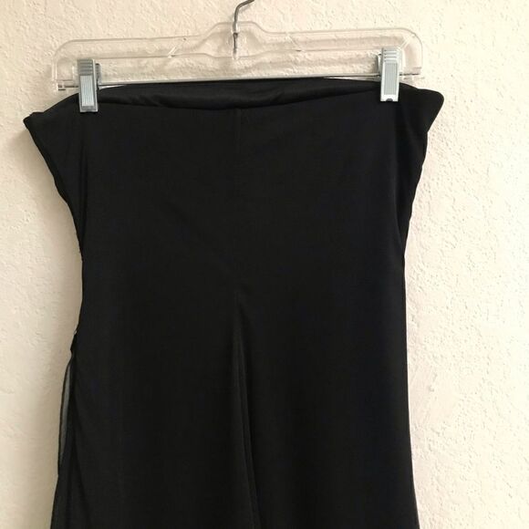 Teaze Me Y2K retro black strapless pull on high/low party prom mini dress 6* - Picture 9 of 12